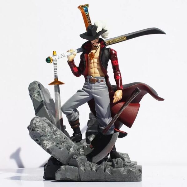 Boneco Dracule Mihawk Olhos de Falcão Anime One Piece Action Figure Colecionavel Estatueta Brinquedo